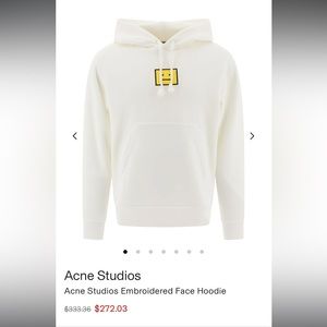 Acne Studios Embroidered Face Hoodie Unisex